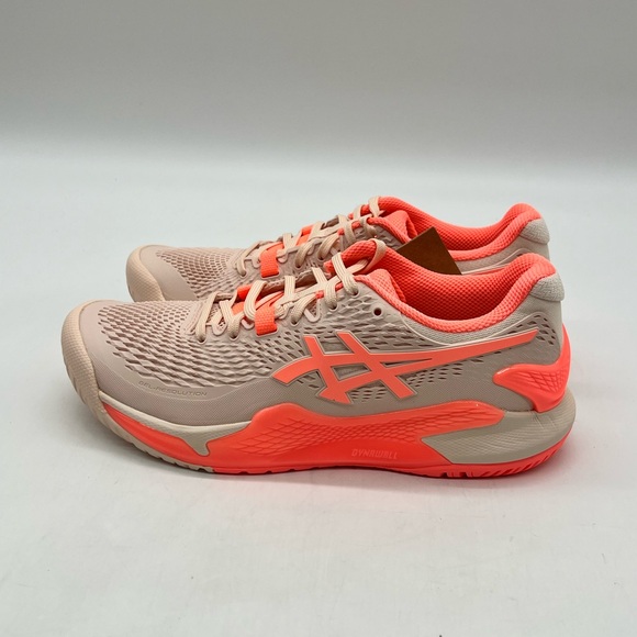 Asics Gel Resolution 9 Women’s Size 8 Pearl Pink Sun Coral Tennis Sneakers Shoes